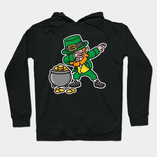 Dabbing Leprechaun St. Patrick's day pot of gold Hoodie by LaundryFactory